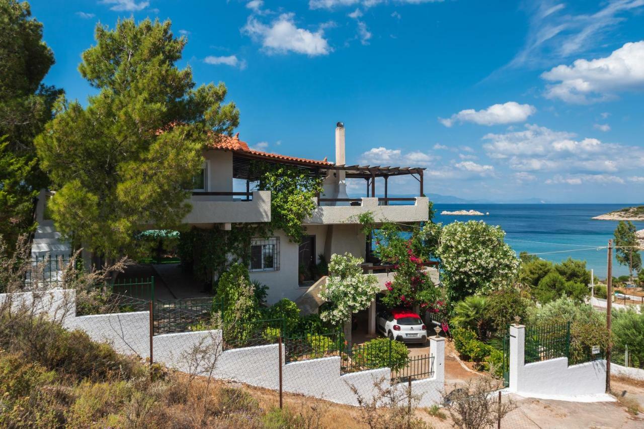 Saronic Seafront Villa Szalamína Kültér fotó